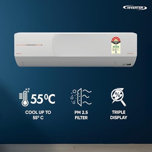 Daikin 1.0 Ton 5 Star, New Star rated, Inverter Split AC (Copper, PM2.5 Filter, MTKM35XV16, White) 2
