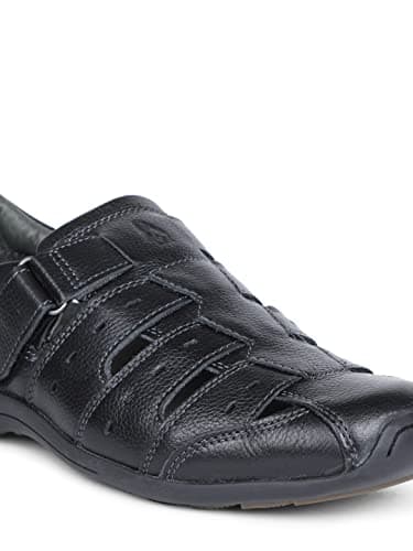 Hush Puppies Robert Fisherman Men's Black Sandals - 7 UK (8546792) 5