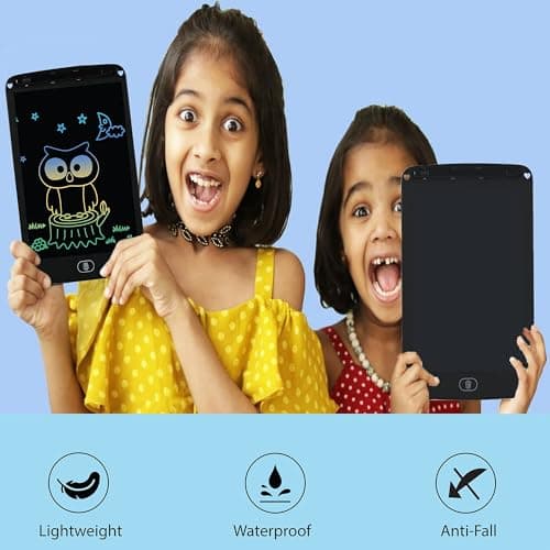 Tvara 12 Inch LCD Writing Tablet with Stylus Pen (No Color Choice), Colorful Screen Magic Slate Doodle Drawing Board Pad Scribbler Educational Learning Tool Gifts Kids - Random Color 2