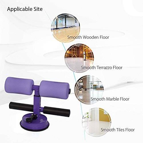 SILENCIO Sit-Up Bar With Foam Handle and Rubber Suction Seat Up Fitness Equipment Sit-ups and Push-ups Assistant Device For Weight Lose Gym Workout Abdominal Curl Exercise Work Out Trainer (Pack of 1) 3