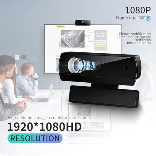 Drumstone Original 2026 Latest Model Full HD 1080P USB Webcam for PC – Built-in Stereo Mic, Crystal Clear Video – Perfect for Online Meetings, Streaming, Office Use with Extended Warranty 5