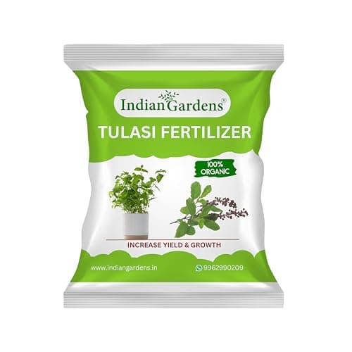 Indian Gardens - Tulasi Organic Fertilizer (0.5 Kg) | Holy Basil | Growth Fertilizer | Organic Plant Food | Tulasi Leaf Health