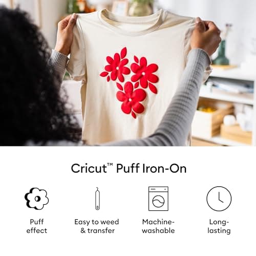 Cricut Smart Puff Iron-On, Black​ 12” x 19”​ (30cm x 48cm) 3