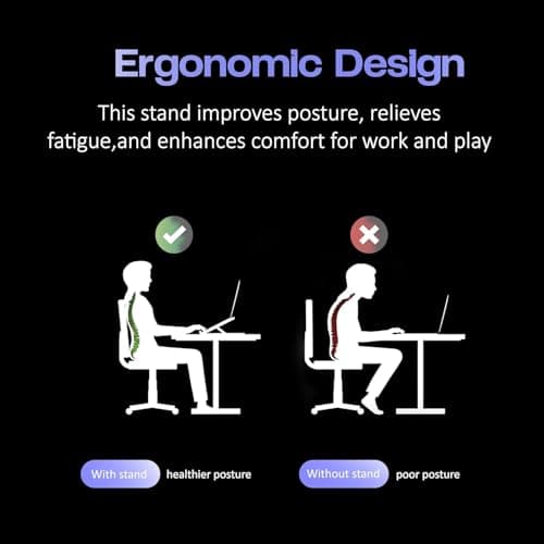 Lapster Ergonomic Portable Aluminium Laptop Stand-Black 5