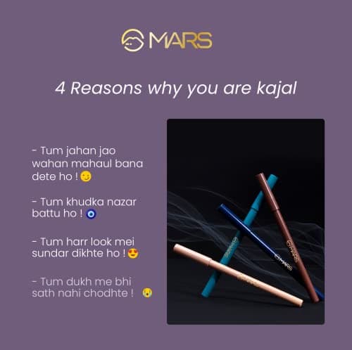 MARS Won't Smudge Won't Budge Smooth Glide Matte Kajal Pencil | Long Stay & Waterproof (1.4G) (07-Desert Dust), Assorted, Brown 3