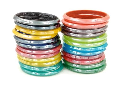 AABHAYA ARTS Glossy Indian Glass Bangles for Women 12 Multi Colours Pairs, (Pack Of 24 Bangles) (2-10 Extra Large) 3