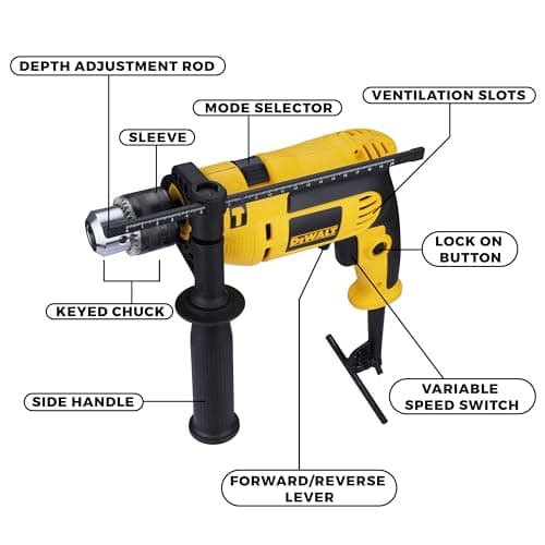 DEWALT DWD024 Impact Drill Machine for professional applications 750Watt 13mm, 2 Year Warranty 3