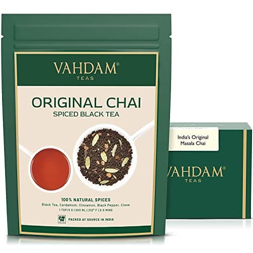 VAHDAM, India's Original Masala Chai Tea Loose Leaf - 100g Blend Of Black Tea, Cinnamon, Cardamom, Cloves & Black Pepper | Ancient Indian House Recipe Of Spiced Masala