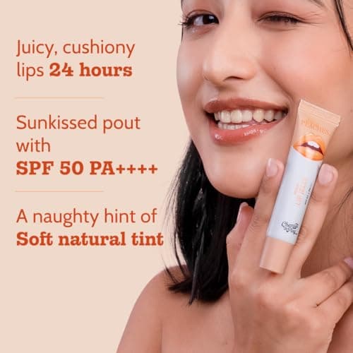 Chemist At Play Peach Tinted Lip Balm for Dark, Dry, Chapped and Pigmented Lips| Gives 24 hours moisturization| SPF 50 PA++++| Has 2% Kojic Acid, Hyaluronic Acid, ceramides & Peptides| 10gms 3