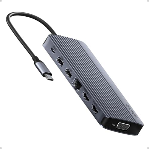 Anker USB C Hub, Triple Display USB-C Hub (14-in-1) 4K@60Hz HDMI Display.