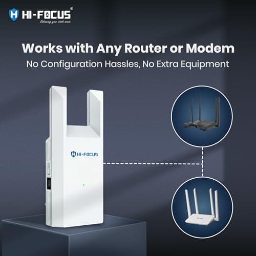 HI-Focus 300 Mbps Wi-Fi Range Extender (2.4 GHz) | Dual-Antenna Wireless Booster + Ethernet Port | Plug-and-Play Wi-Fi Repeater for Home & Office Coverage 3