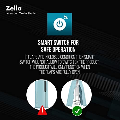 Havells Zella 1000 watts Immersion Heater|Touch Protection Cover|Temp. Setting| Heavy Duty ISI Mark 3 Pin Molded Plug|Protection Cover| Nickel Plating|Automatic Cut off| 2 Year Comprehensive Warranty 3