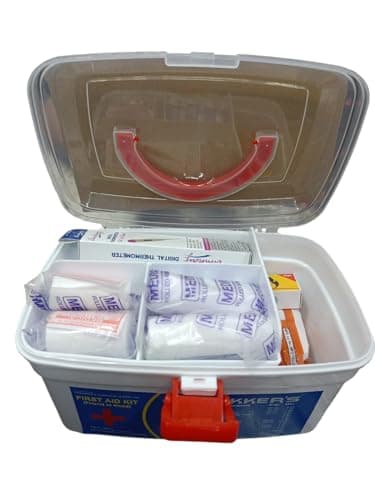 Tool Zone ® Plastic First Aid Kit Storage Box- Friend In Need- Set With Medicine (Carry Case) 3