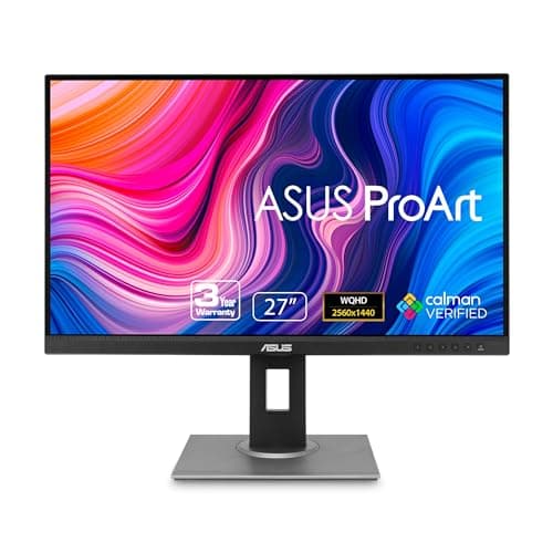 ASUS Proart Display PA278QV WQHD, 27 Inch (68.58 Cm) 2560 X 1440 Pixels Monitor, 100% Srgb/Rec. 709, E < 2, IPS, Displayport Hdmi Dvi-D Mini Dp, Calman Verified, Eye Care, Anti-Glare (Black)