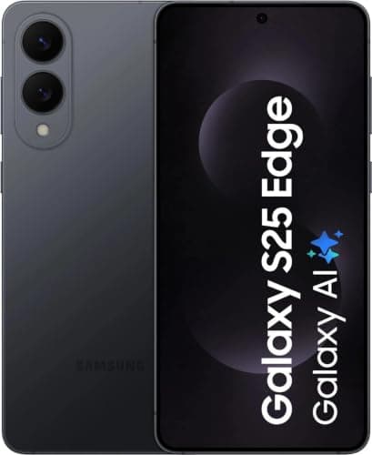 Samsung Galaxy S25 Edge 5G (Titanium JetBlack, 12GB RAM, 256GB Storage) | Snapdragon 8 Elite for Galaxy Processor | 200MP + 12MP Dual Rear Camera | 6.66-inch HD+ AMOLED Display | 3900mAh Battery | 5G