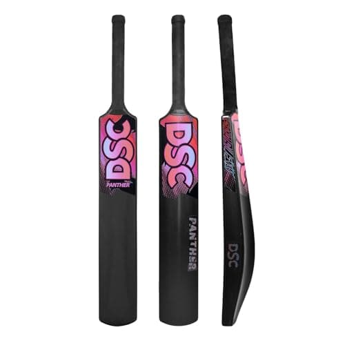 DSC Panther Plastic Cricket Bat - Ideal for Tennis and Gully/Turf Cricket Bat, Color - Black, Size - Full (15 Years and Above)