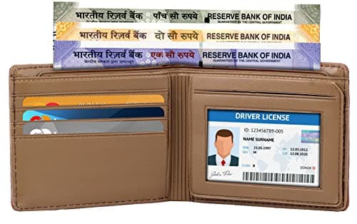 Mundkar Nylon Belt & Denim wallet combo Gift Set. (Tan wallet- Brown Belt) 2