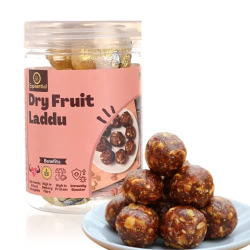 Equisential – Dry Fruit Laddoo | Purely Made with Mixed Dry Fruits and Nuts | No Sugar | No Jaggery | In Dates | 300GM |