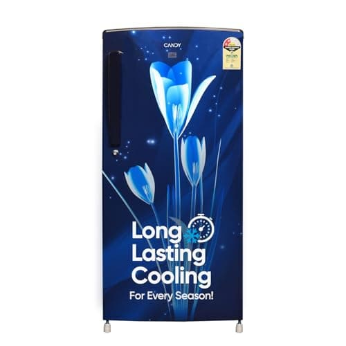 CANDY 185 L 2 Star Direct Cool Single Door Refrigerator with Flower Pattern,Stabilizer Free Operation & Glossy Finish (Marine Lily, CSD1962ML)