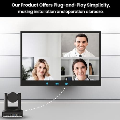 TONZO PTZ Camera TZ410 Full HD 1080P USB Camera 10X Optical Zoom Auto Focus 4K Video Quality AI Auto Tracking Plug & Play for Laptop, Desktop & Interactive Flat Panels Video Conferencing. 5