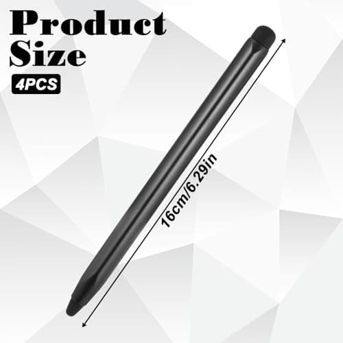 4 PCS Smart Board Pens Board Stylus Pen Handwritten Stylus Screen Pen Tablet Pens for Smartboard 2 in 1 Tablet Stylu for Touch Screen Pad Smartphones (Black) 2