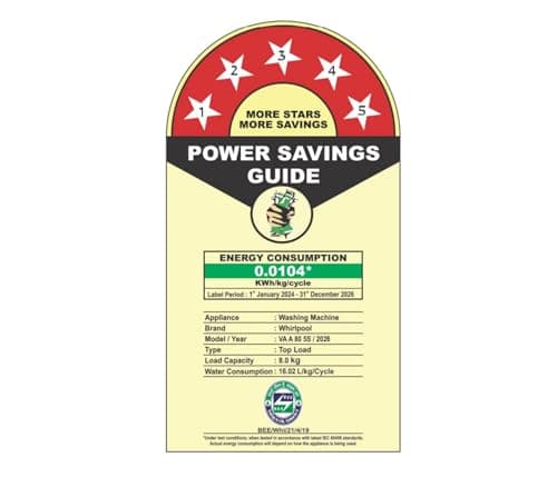 Whirlpool 8 kg Magic Clean 5 Star Fully Automatic Top Load Washing Machine Grey (MAGIC CLEAN ELT 8.0 GREY 10YMW, Hard Water Wash) 2