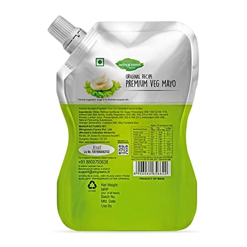 Wingreens Farms Premium Veg Mayo, 800g 2