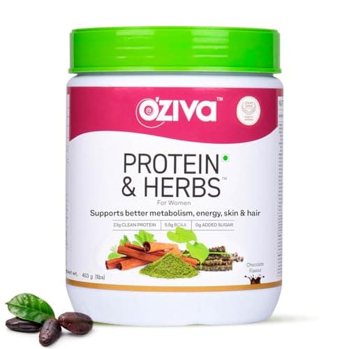 OZiva Protein & Herbs for Women, Chocolate, 16 Servings, 0g added Sugar