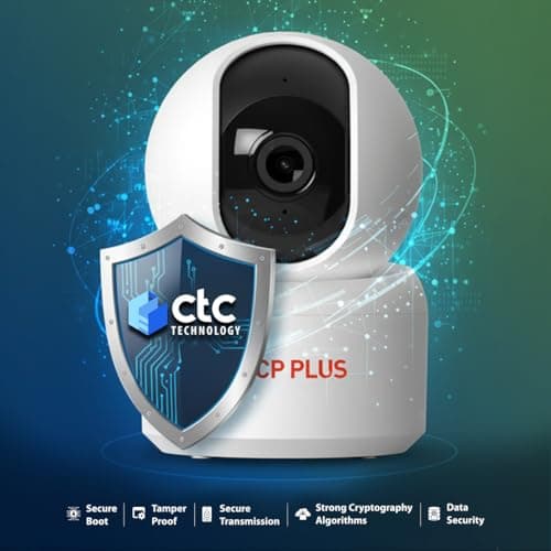 CP PLUS 4MP Quad HD Smart Wi-Fi CCTV Camera for Home | 360° Pan & Tilt | CTC Cyber Secure Tech | View & Talk | Smart Detection Suite | IR Night Vision | Cloud Recording | Support OK Google | CP-E45Q 5