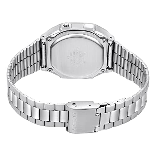 Casio Unisex Vintage A168WA-1WDF Black Digital Dial Silver Stainless Steel Band D131 5