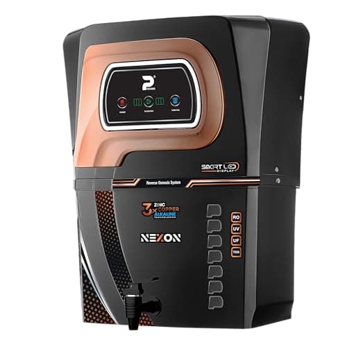 Proven Nexon Aqua Water Purifier for Home RO+UV+UF+TDS | Copper + Mineral Guard + Alkaline | For Borewell & Hard Water | 12L| ISI Approve |12 Stage | Made In INDIA | Saves 60% water| 1 year Warranty 2