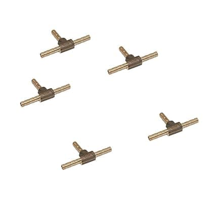 10pcs Brass T Type Joiner Fuel Hose Joiner Tee Connector Air Water Fuel| Plumbing Fittings | Tap Connector | Bathroom Fixtures