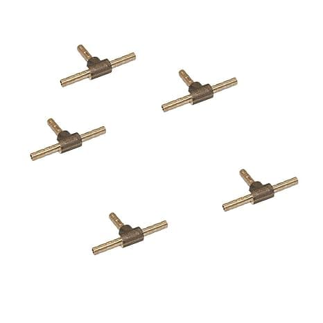 10pcs Brass T Type Joiner Fuel Hose Joiner Tee Connector Air Water Fuel| Plumbing Fittings | Tap Connector | Bathroom Fixtures
