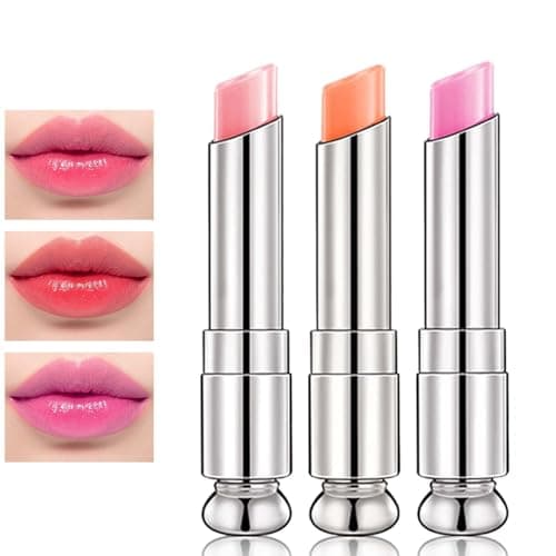 Rsentera Color Changing Lip Balm, Pink, Long Lasting Tinted Lip Gloss, Moisturising Lipstick 3
