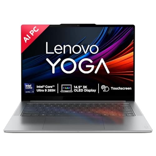 Lenovo Yoga Pro 7 Aura Edition, Intel Evo Core Ultra 9 285H, 32GB RAM, 1TB SSD, 3K OLED, Copilot+ PC, 14.5"/36.8cm, Touchscreen, Win 11, Office 24, AI Now, Grey, 1.5Kg, 83KF001LIN, AI Powered Laptop