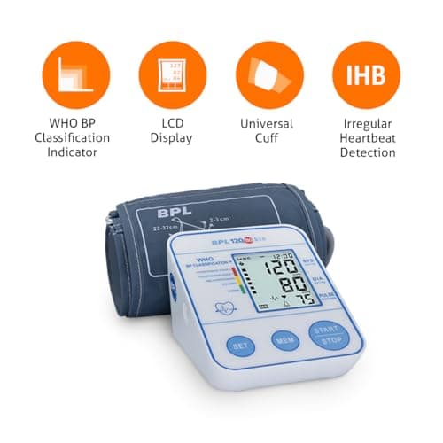BPL Medical Technologies B18 Digital Blood Pressure Monitor with C-Type USB, LCD Display|BP Apparatus for Home|Hypertension & Managing Heart Health Device - White 3
