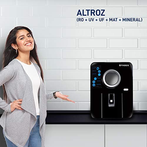 Faber Altroz (RO+UV+UF+MAT) with Heavy Duty Membrane Upto 3000 TDS Water Purifier, Black, 10 Liter 4