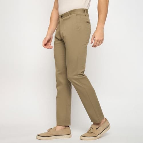 Duke Stardust Men Flatfront Narrowfit Chinos Trousers (SDT4570_L.Khaki_36) 3