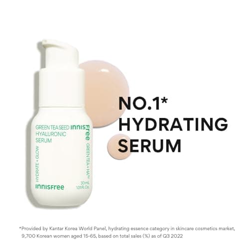 Innisfree Green Tea Seed Hydrating Serum 30ml with Hyaluronic Acid, Korean Face Serum for Glow & Hydration for all skin types 3