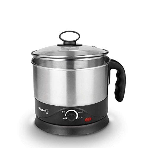 Pigeon Kessel Multipurpose Kettle 600 Watt, 1.2 L with Stainless Steel Body & 2 Slice Auto Pop up Toaster. A Smart Bread Toaster for Your Home (750 Watt) 2