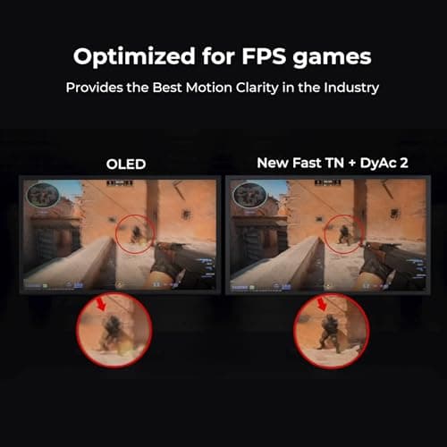 BenQ Zowie XL2566X+ | 24.1 | Fast TN 400Hz Gaming Monitor for Esports | Motion Clarity DyAc2 | 1080p | XL Setting to Share | Shielding Hood | New Industrial Grade Ball Bearing Height Adjustment 4
