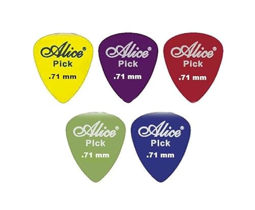 Right Gear Alice 5 pcs Guitar Plectrums/Pick Of 0.71mm Thickness.