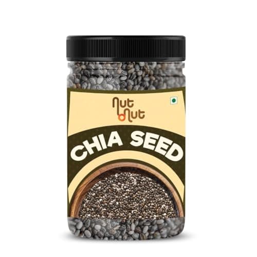 Nut o Nut Chia Seeds 250g Jar | High Fiber, Protein & Omega 3 Superfood | Raw, Vegan & Gluten-Free Seeds for Weight Loss, Smoothies, Salads & Puddings | Healthy Superfood Jar Pack