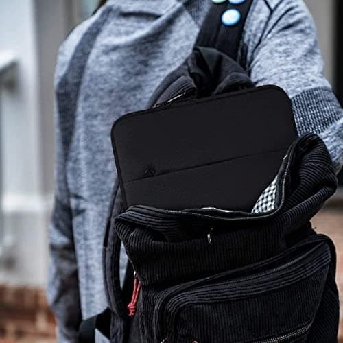 Dynotrek Pro 11.6 12.9 inch Tablet Laptop Sleeve Case Cover Pouch Handbag with Front Accessories Pockets Compatible for Most Apple Samsung Microsoft HP Asus Lenovo Asus Acer Dell, Charcoal Black 4