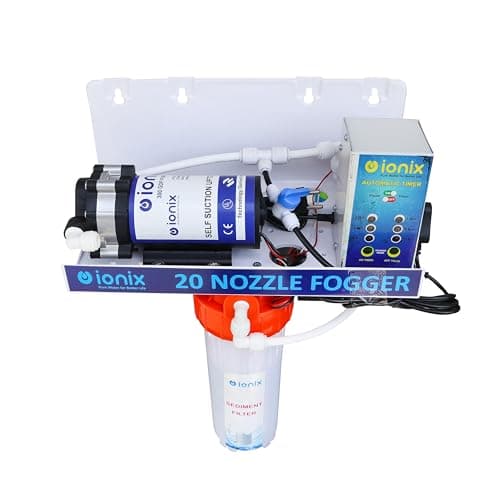 IONIX Fogger Kit with 20 Nozzles – Ideal High-Pressure Misting System for Dairy Farms, Restaurants, Cafes, and Outdoor Areas – Enhances Cooling, Humidity Control & Air Quality – Premium Durable Design 3