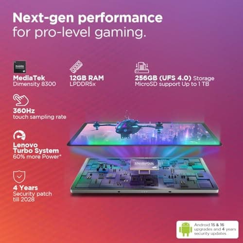 Lenovo Idea Tab Pro (Smartchoice) with Paper-Like Anti Glare 12.7" 3K 144 Hz Display & Pen Plus (Matte Edition)| 12GB RAM, 256GB ROM|10200mAh with 45W Charger|MediaTek Dimensity 8300|4 JBL Speakers 5
