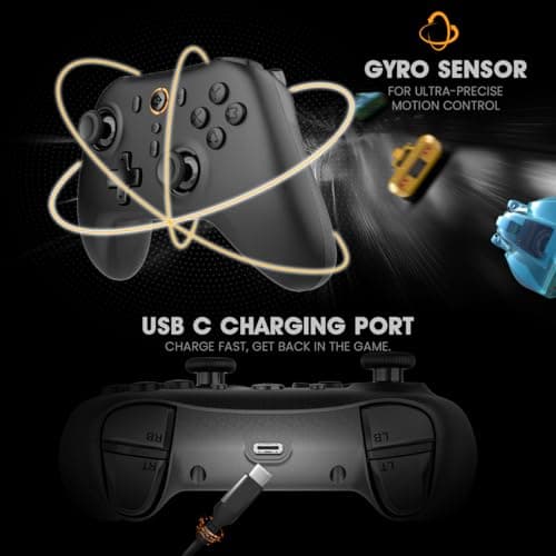 Cosmic Byte Blitz Tri Mode Controller for PC, Hall Effect Triggers, 1000Hz Polling Rate, Adjustable Vibration, Turbo & Auto Turbo, Upgraded with Gyro, TMR Joystick, Software and Charging Dock Support  4