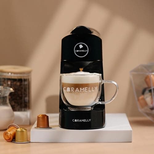 Caramelly Espresso Pop Nespresso Coffee Capsule Machine (New 2026 Model) with 1yr Warranty - Coffee Maker for Espresso & Americano | 20 Bar pressure | Nespresso Pods Compatible with LED Glow Ring 4