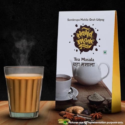 Handmade Masale Tea Masala - Aromatic Spice Blend for Authentic Chai, Crafted by Women's Self-Help Group, Preservative-Free, West India Origin - 350g 3