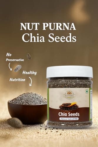 Nut Purna Chia Seeds | 100% Natural & Raw Sabja Seeds | Rich in Fiber, Omega-3 & Protein | Healthy Superfood for Weight Management, Smoothies & Daily Nutrition (250 gm) 5